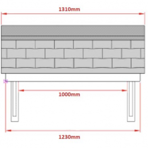 Buckingham Canopy Front Dimensions