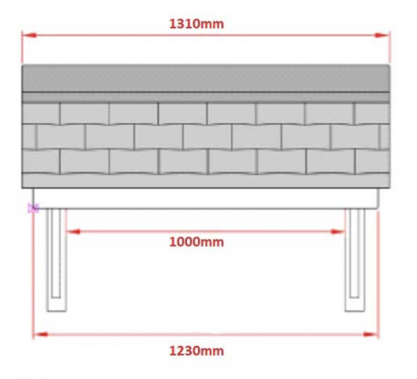 Buckingham Canopy Front Dimensions