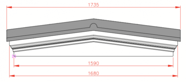 Gatcombe Canopy Front Dimensions