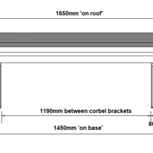 Hampton Canopy Front Dimensions