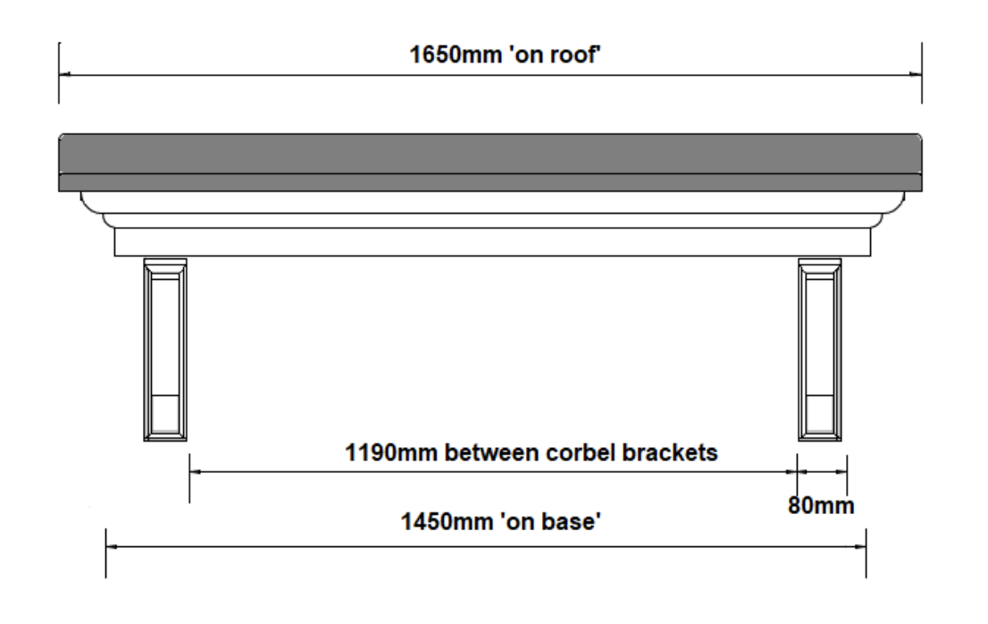Hampton Canopy Front Dimensions Hampton Canopy Front Dimensions