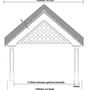 Highclere Canopy Front Dimensions
