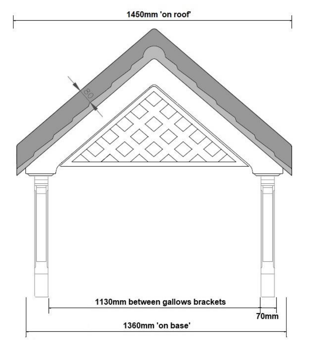 Highclere Canopy Front Dimensions Highclere Canopy Front Dimensions